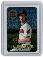 2018 Topps Heritage Chrome Trevor Bauer /999 Cleveland Indians #THC-267