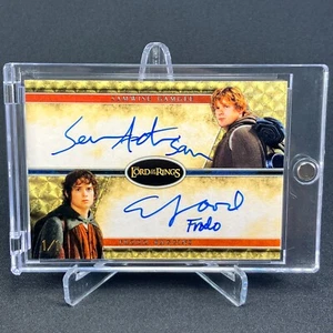 Sean Astin Elijah Madera Señor de los Anillos Hobbit automático tarjeta personalizada vinilo dorado 1/1 - Imagen 1 de 6