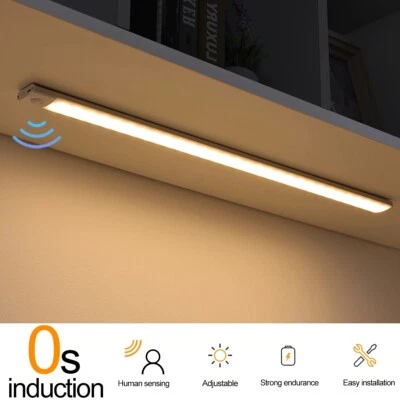 LED Motion Sensor Under Cabinet Closet Light USB Rechargeable Kitchen Lamp Strip - Image 1 of 4