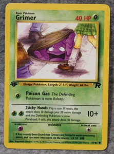 1. Edition Grimer 57/82 Team Rocket Common Pokemon Karte - LP - Bild 1 von 2