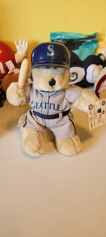 Seattle Mariners MLB Plush Toy Bear Blue Hat Uniform 2004 Bear 1st Ed 2nd series Cover