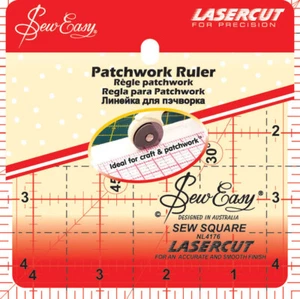 SEW EASY Quilting Ruller Tool Template Clear Acrylic SQUARE 4.5IN X 4.5IN - Picture 1 of 1