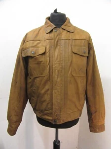 VINTAGE LEVI LEATHER TRUCKER MOTORCYCLE JACKET SIZE 40, ACE PATINA - Picture 1 of 24