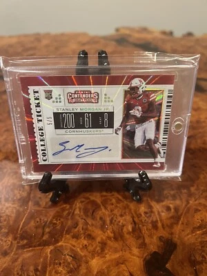 2019 Panini Contenders Stanley Morgan JR. College Rookie Ticket Auto SSP #d /5 - Image 1 of 2
