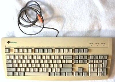 GATEWAY G9900 7002237 PS/2 WIRED 2007 VTG KEYBOARD GOOD WORKING CONDITION CLEAN - Image 1 of 4