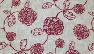 TELA MAGNOLIA HOME ADELE ROJO CARMESÍ ABSTRACTA FLORAL 100% ALGODÓN POR YARDA 54"W - Imagen 1 de 5