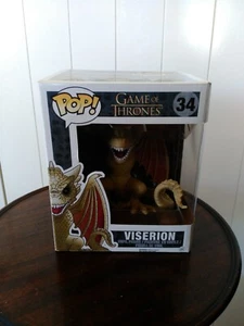 Animated Funko large pop vinyl figure - Viserion - Game of Thrones No 34 BNIB - Picture 1 of 6