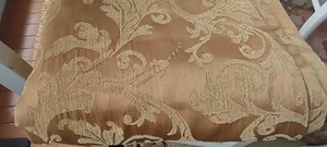 Vintage Croscill Victorian Tablecloth Solid Jacquard 54" x 78" Gold Scroll  - Picture 1 of 5