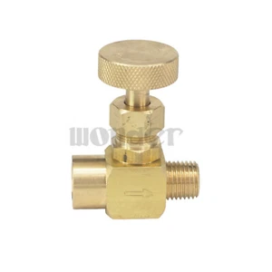 Válvula de aguja de latón macho-hembra NPT de 1/8" 1000 PSI WOG plomería medidor de propano - Imagen 1 de 5