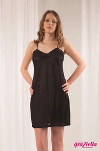 Sottoveste Graziella Christiane taglia 38 - 50 champagne nero 80 cm 27400907 - Foto 1 di 1
