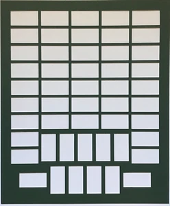 STANDARDGRÖSSE 50 ZIGARETTENKARTENHALTERUNG 41H/9V - schwarz grün weinrot blau braun + - Bild 1 von 3