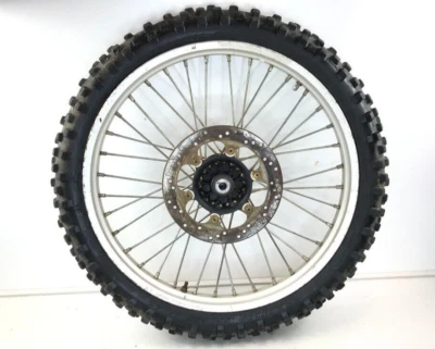 87 KTM 350 250 350GS OEM Front Wheel Rim Hub Spokes Rotor Tire - Image 1 of 4