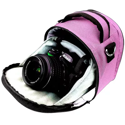 Pink Travel Camera Carry Case DSLR Camera Bag For Panasonic LUMIX Series Cameras - Image 1 of 4