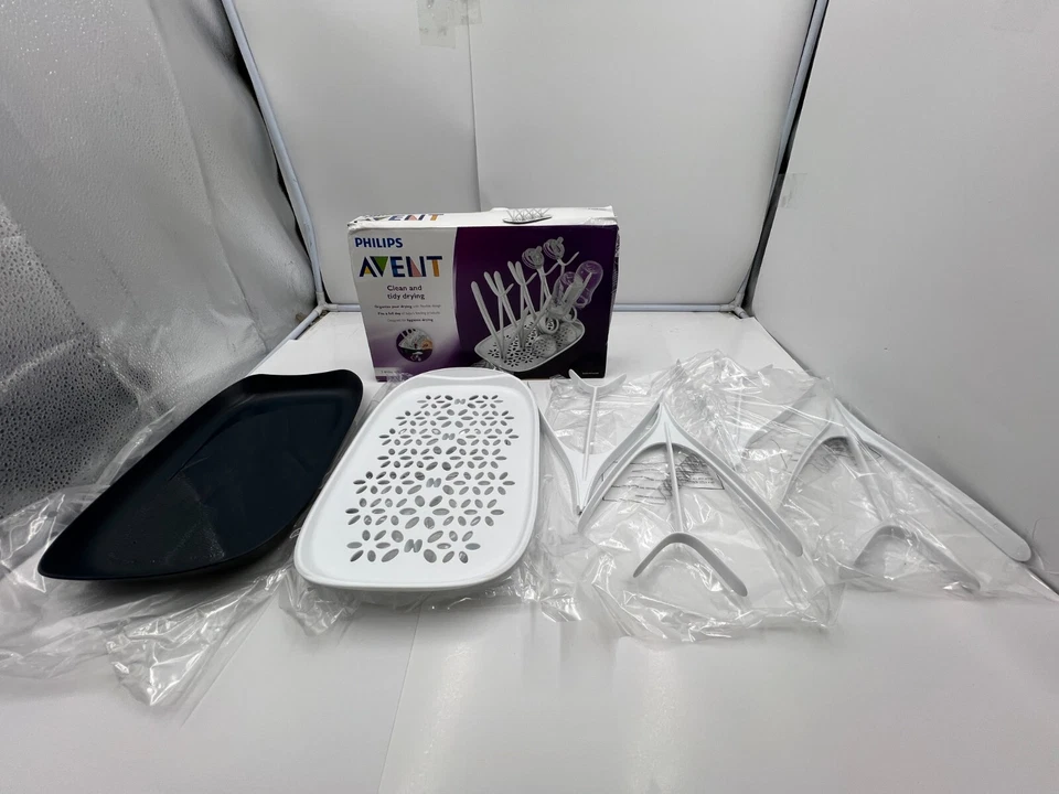 (QUANTIDADE 5) Philips Avent SCF149/00 rack de secagem limpo e arrumado seco mamadeira branca - Imagem 1 de 4