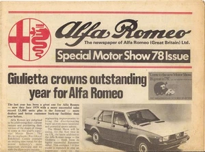 Alfa Romeo Range 1978 UK Motorshow Brochure Alfasud Giulietta Alfetta GTV - Picture 1 of 4