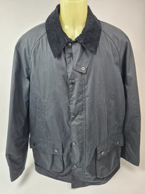 Chaqueta de cera Barbour Ashby para hombre negra talla grande Foto 1 de 4