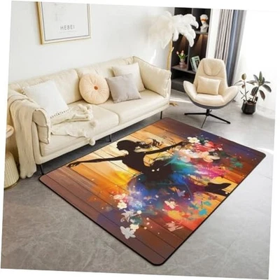  Alfombra de área de baile 3x5 ballet princesa bailarina alfombras de sala de estar para niños niños niños  Foto 1 de 4