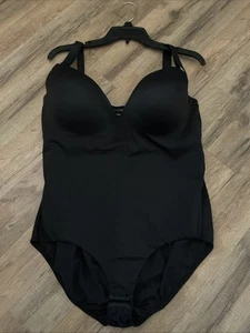 Sexy Body LaneBryant CACIQUE Prendas moldeadoras~TALLA 42DD~* EXTENSOR Control de barriga~Negro - Imagen 1 de 14