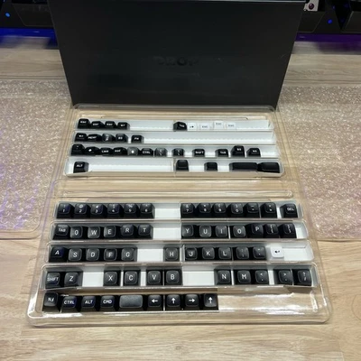 *Drop MT3 White On Black Keycap Set - Ortholinear Kit* - Image 1 of 4