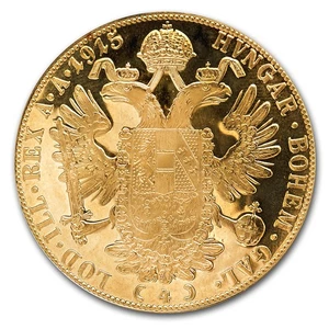 1915 Austria Gold 4 Ducat AU-BU - Picture 1 of 3