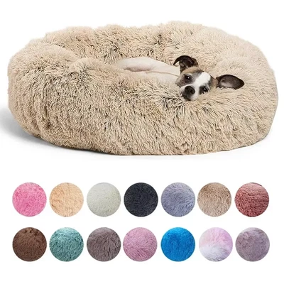 Donut Peluche Mascota Perro Gato Cama Esponjosa Suave Cálida Calmante Cama Dormir Perrera Nido Foto 1 de 4