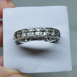 Vintage Pandora 925 Sterling Eternity CZ Ring Gr. 7,5 (Auslaufmodell) - Bild 1 von 11
