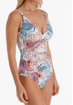 NWT Lauren Ralph Lauren Paisley Printed One-Piece Size  16 Multicolor - Image 1 of 4