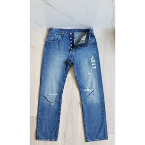 Levis 501 Jeans Herren 33x32 501 Vintage Fit '93 Straight Button Fly USA Denim - Bild 1 von 10