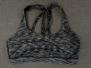 Lululemon Energy Bra Dramatic Static weiß schwarz Sport-BH Größe 8 - Bild 1 von 2