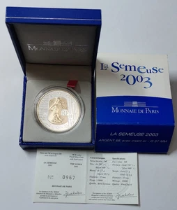 RAR nur 2.504 Stück Frankreich 5 Euro 2003 Gold 2,7g +Silber Säerin bitte lesen - Bild 1 von 3