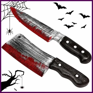 Cuchillo sangriento de Halloween utilería - cuchillo de plástico falso realista para disfraces de terror - Imagen 1 de 30