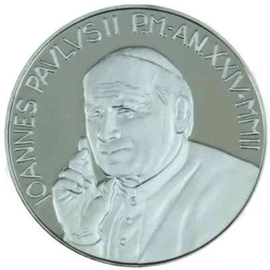 VATICANO 5 EURO DE PLATA 2002 EUROPA PAZ Y FRATERNIDAD - PRIMERA EMISION EURO - Picture 1 of 2