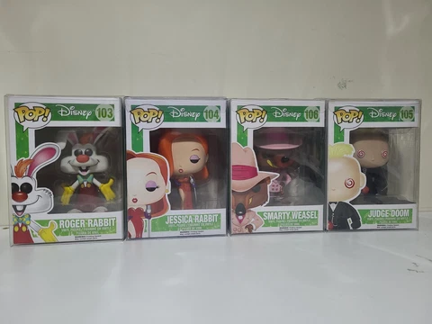 Funko Pop! Who Framed Roger Rabbit Funko Set Of 4 Vaulted and Rare Cover