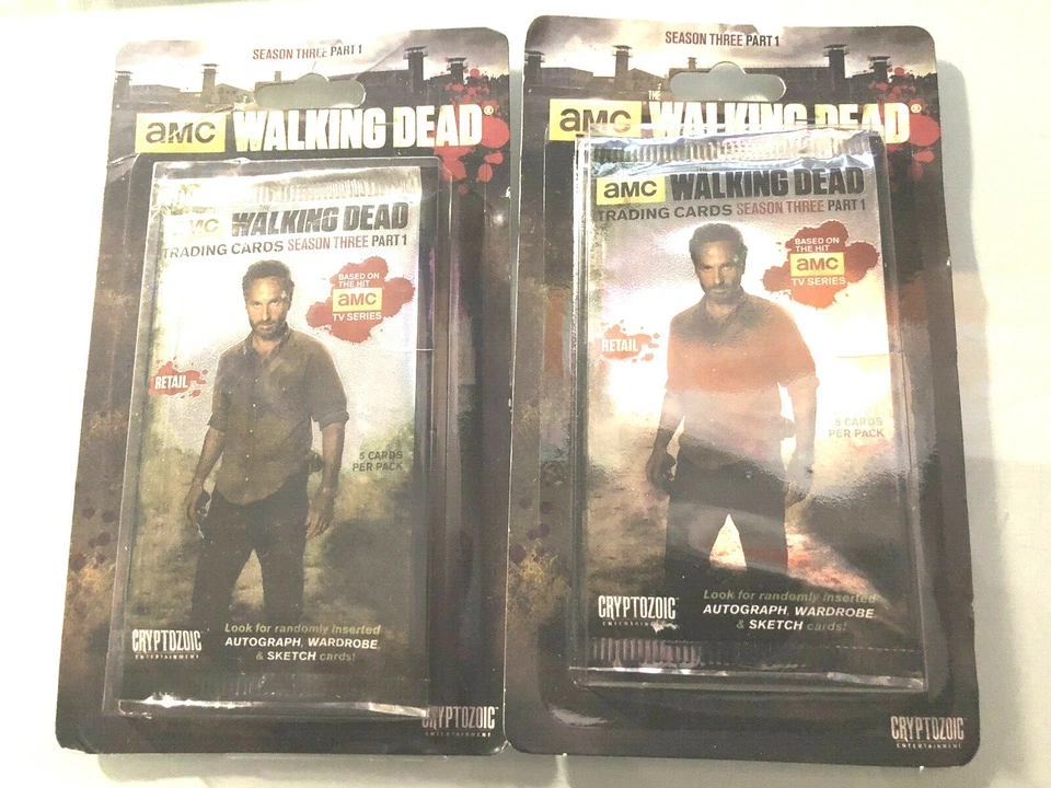 Tarjetas coleccionables AMC Walking Dead temporada 3 parte 1 de Cryptozoic NUEVAS 2 paquetes Foto 1 de 1