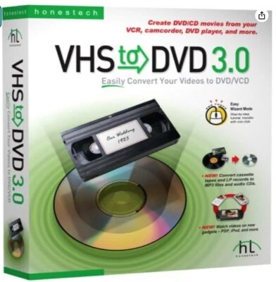 HONESTECH VHS TO DVD 3.0 **JUST THE SOFTWARE & MANUAL** NO USB-RCA DEVICE - Image 1 of 3