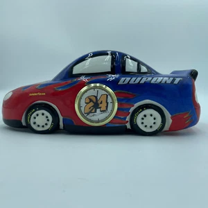 Vintage NASCAR Driver Ceramic Coin Bank W Quartz Clock 24 Jeff Gordon Car Works - Picture 1 of 10