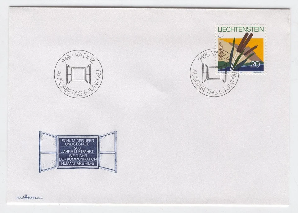 FDC Y65 Liechtenstein 1983 1v Plants Homecooked - Image 1 of 1