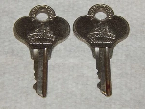 2X Eagle Loc Co. Terryville,Conn Key #76P 163 - Picture 1 of 2
