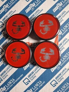Abarth Wheel Centres Brand New Set Genuine Fiat Coupe Punto Seicento Uno Turbo - Picture 1 of 4