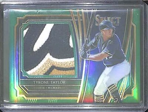 2020 Panini Select Emerald Patch Relic #RJS-TT Tyrone Taylor No 4 of 5 - Picture 1 of 2