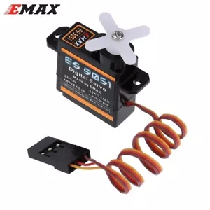 1 PIEZA EMAX ES9051 Plásticos Digital Mini Servo 4.3g Impermeable Servo RC Coche Barco - Imagen 1 de 13