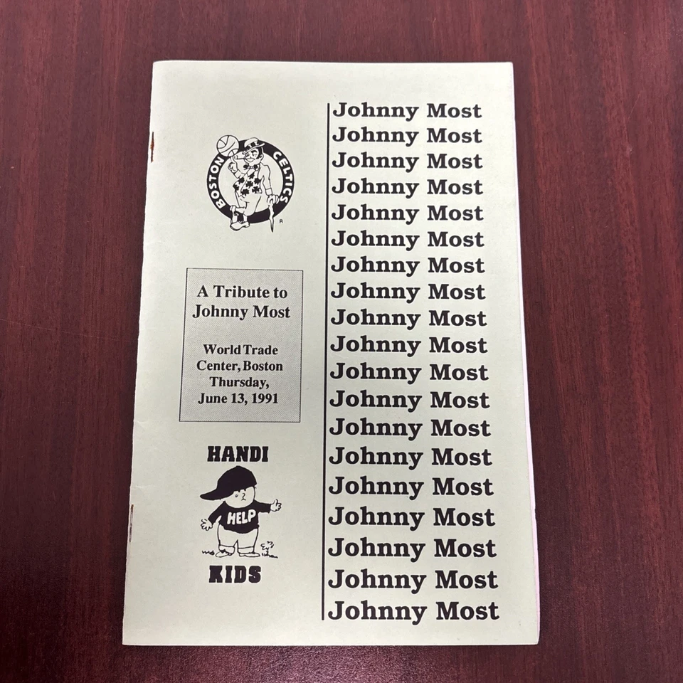 A Tribute to Johnny Most Program June 13 1991 Boston Celtics Announcer - Image 1 of 3