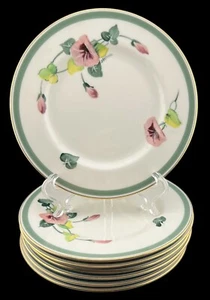 7 Vintage Pickard Morning Glory 6.5” Bread Plates Porcelain Colorful Flowers - Picture 1 of 4