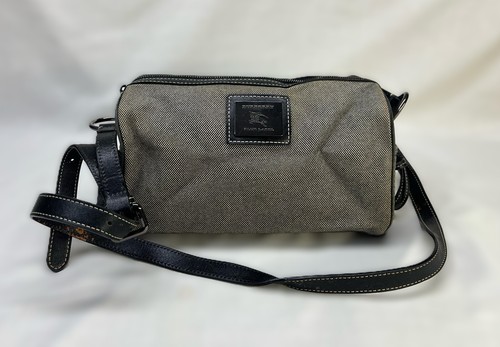 Borsa a tracolla Burberry blu etichetta grigio nero Made in Italy