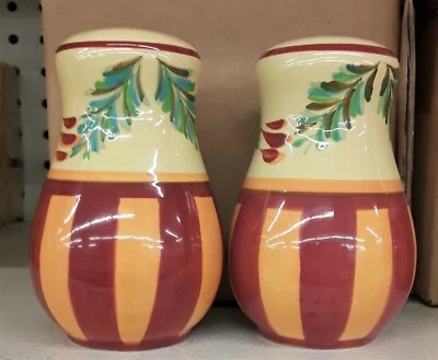 Southern Living at Home Gail Pittman SIENNA SIENA Salt & Pepper Shaker Set NIB!