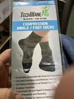 TechWare Pro Ankle Compression Sock - 4 Sizes - Unisex - 1 Pair - R & L Specific