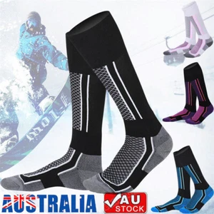 Long Warm Breathable Ski Socks Thicken Winter Sports Men Women Child - Picture 1 of 16
