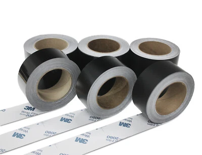 3M 2080 Gloss Matte Black 2" 4" 6" Vinyl Wrap Chrome Delete Window Door Trim - Image 1 of 2