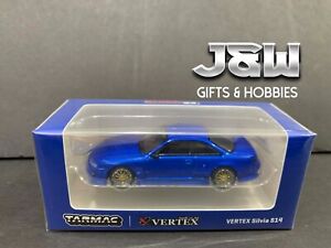 Tarmac Works Nissan Silvia S14 Vertexx bleu Global64 1/64