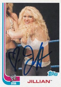 Jillian Hall Signed 2007 Topps Heritage III WWE Card #63 Diva Champion Autograph